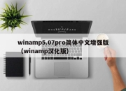 winamp5.07pro简体中文增强版（winamp汉化版）